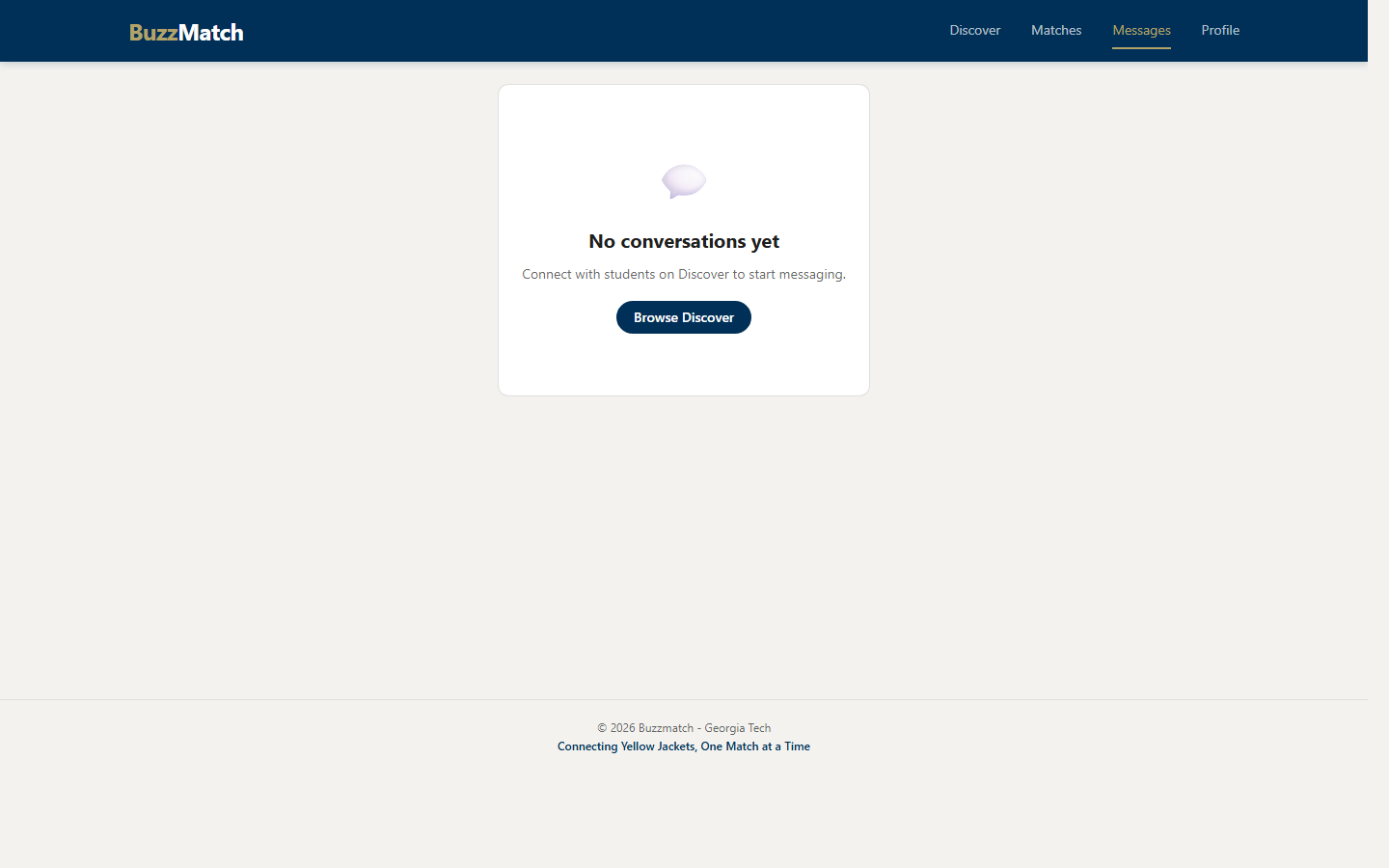 Messages page